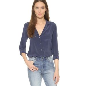 Silk Button Down Blouse